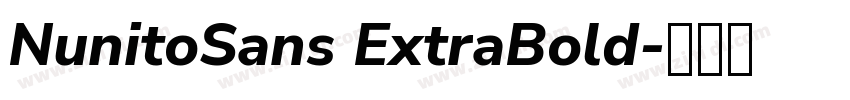 NunitoSans ExtraBold字体转换